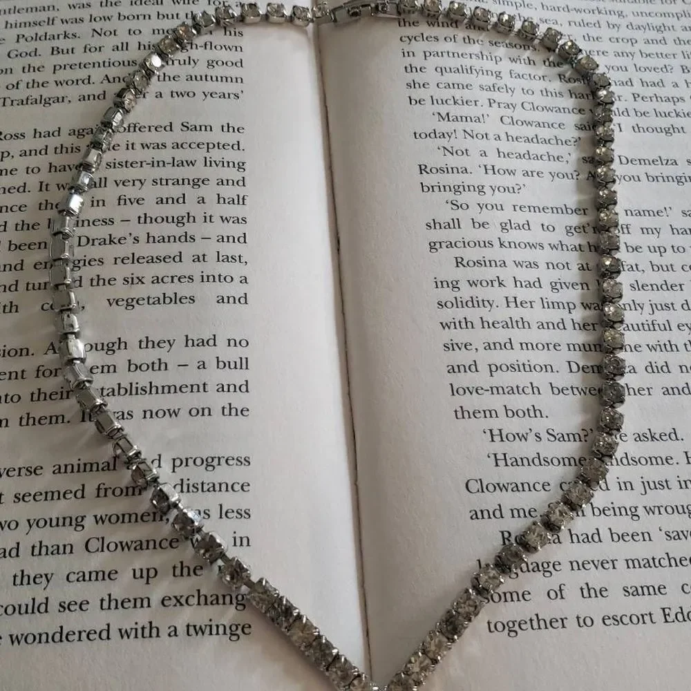 Faux Diamon V Shaped Neckalce